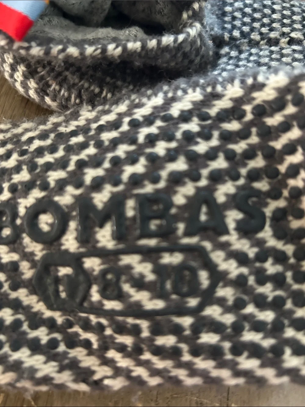 Bombas Kids Gray Knit Slip-On Slippers with Multicolor Pull Tabs